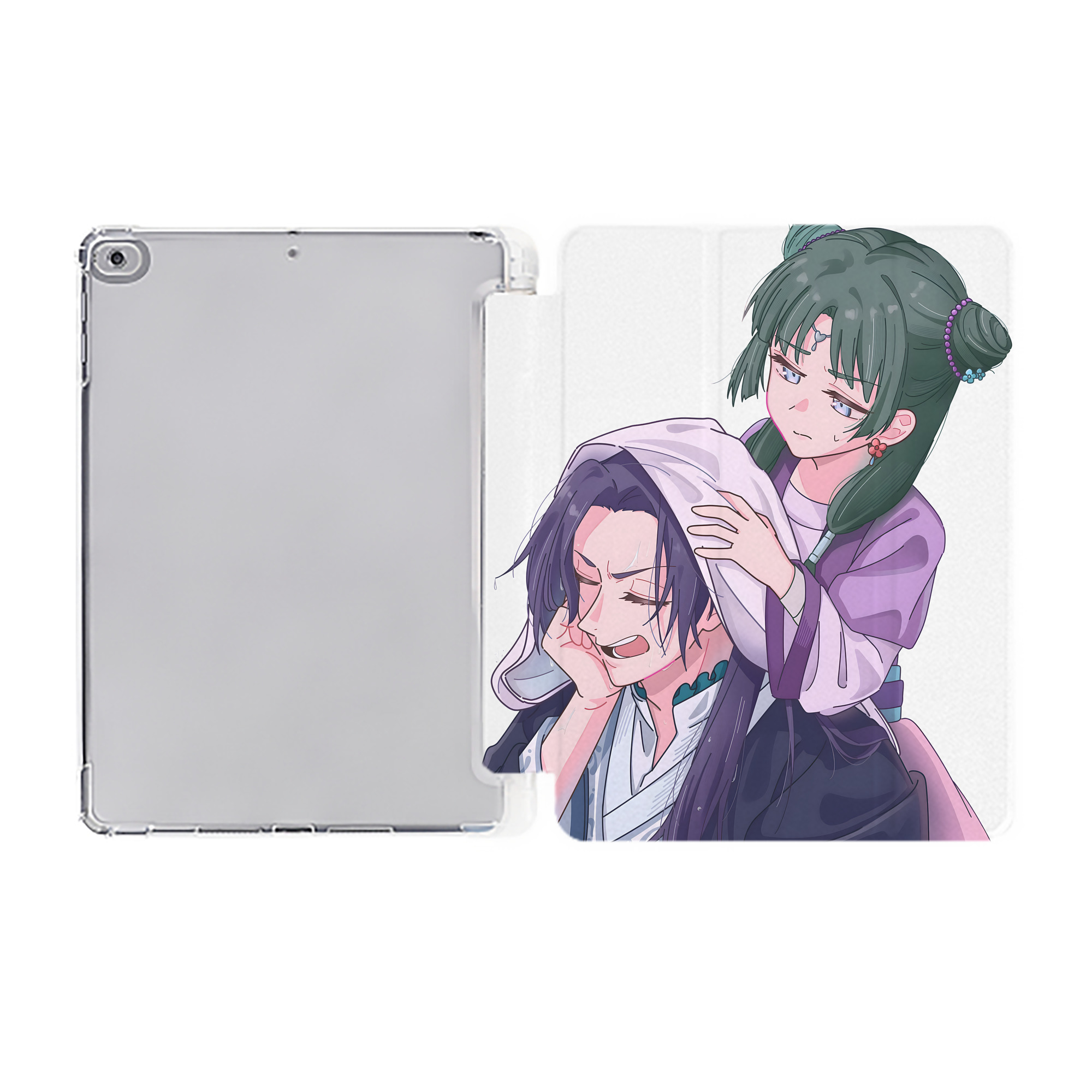 （画像用） 薬屋のひとりごと The Apothecary Diaries IPad ケース ペン収納付き 三つ折りスタンド PUレザー×シリコン 対応機種9.5/10.5/10.9インチ